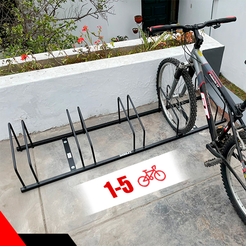 Rack para bicicleta de piso, para una o cinco bicicletas