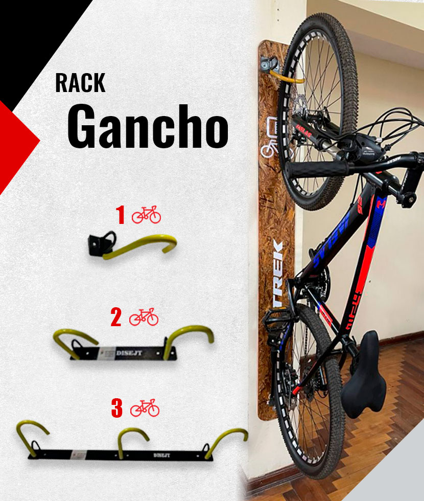 rack de bicicleta tipo gancho en pared