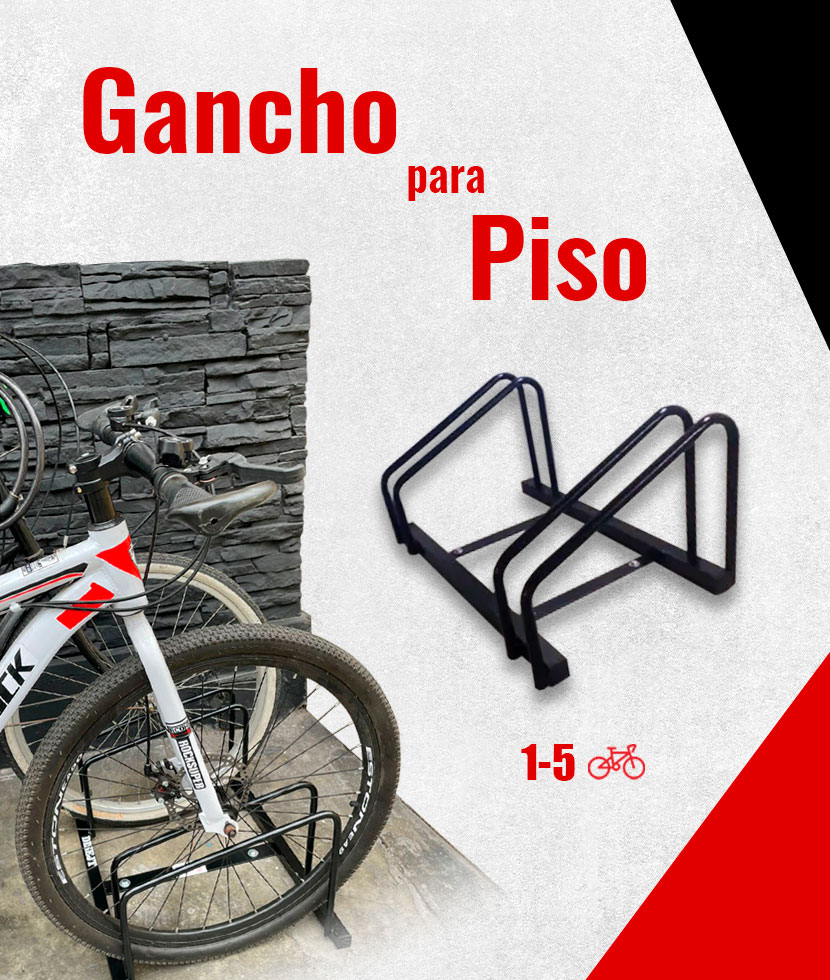 rack de bicicleta en piso