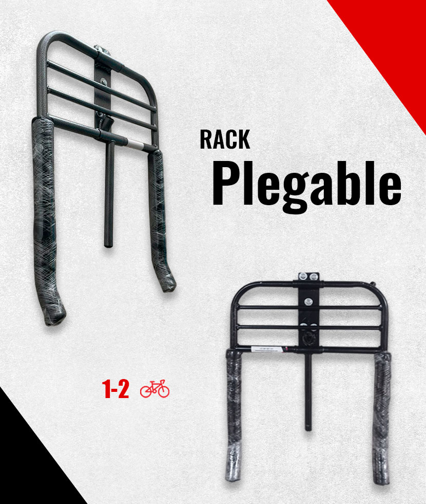 rack de bicicleta plegable en pared